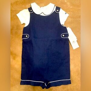 Navy short sleeve jumper